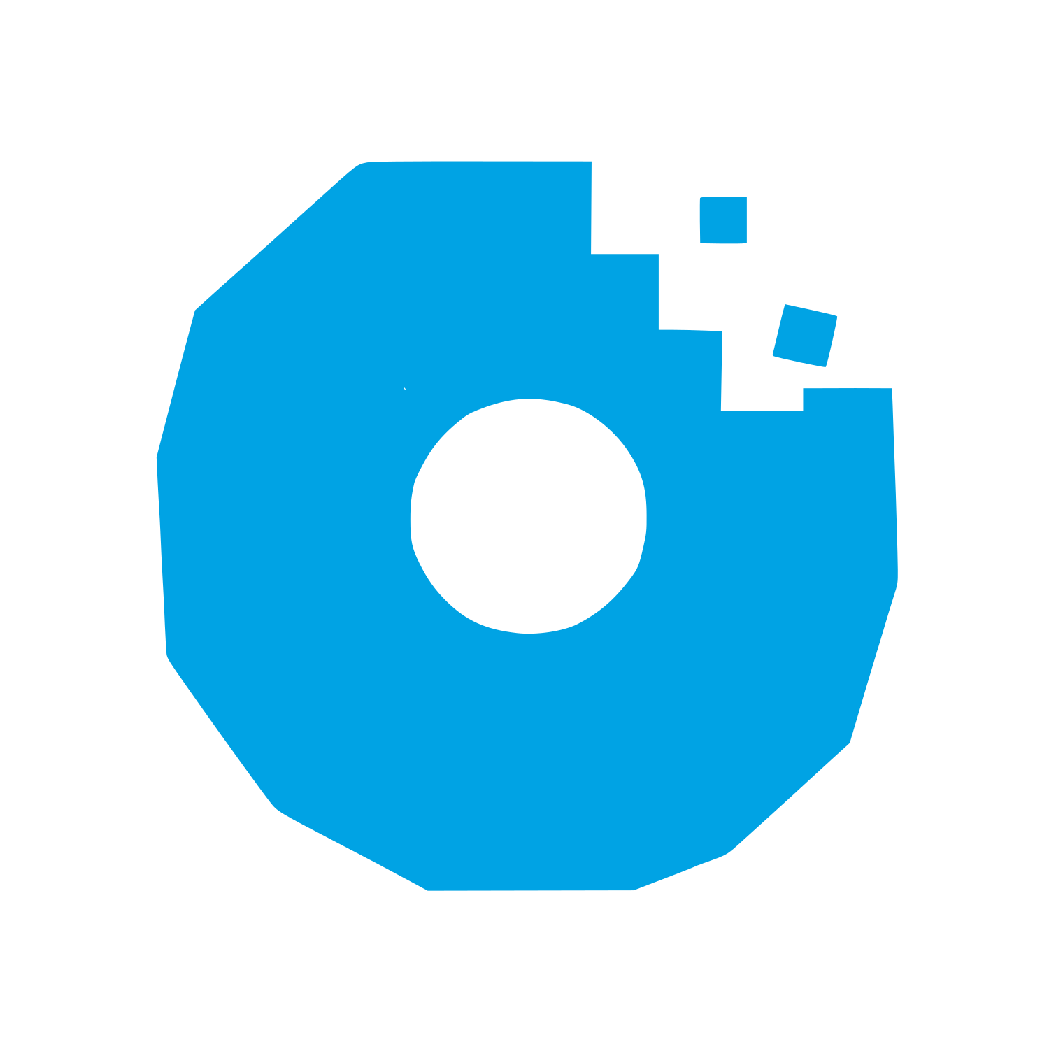 Pixel Bite Donut Logo #00a3e4