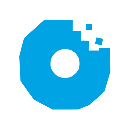 Pixel Bite Donut Logo #00a3e4