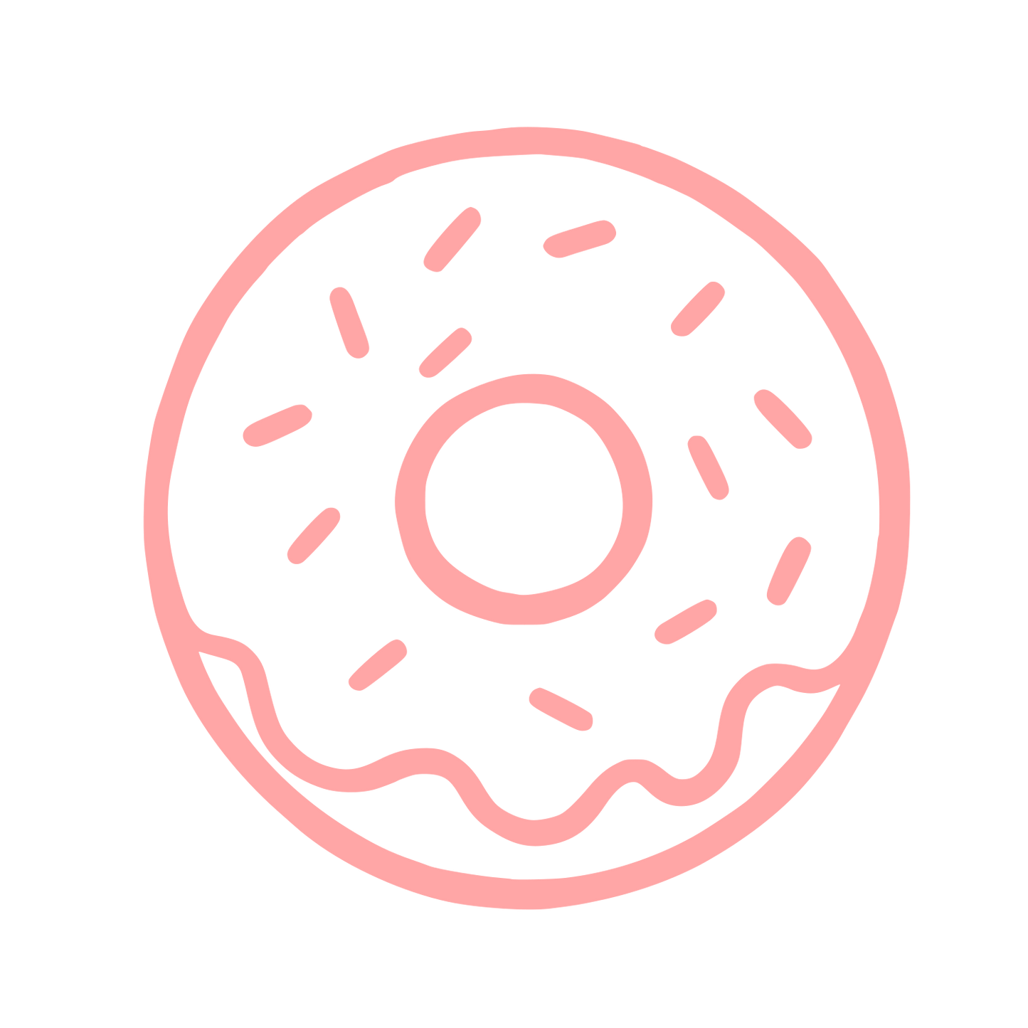Donut with Sprinkles Logo #ffa6a6