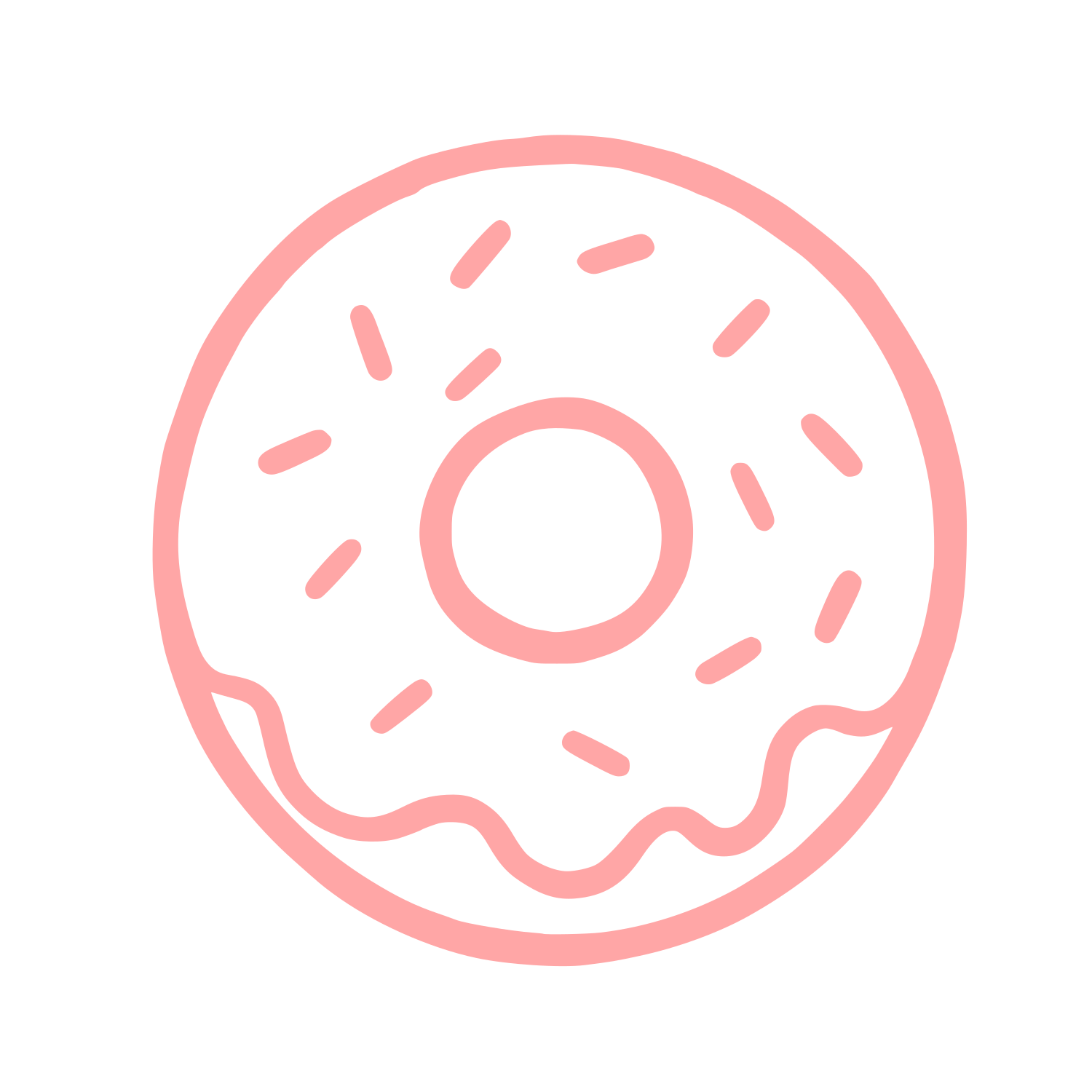 Donut with Sprinkles Logo #ffa6a6