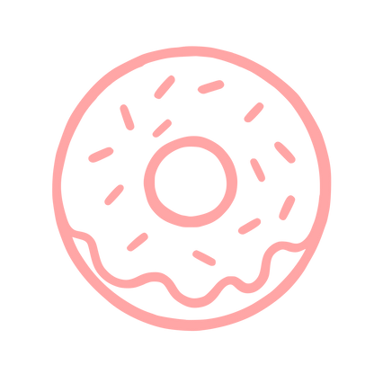 Donut with Sprinkles Logo #ffa6a6