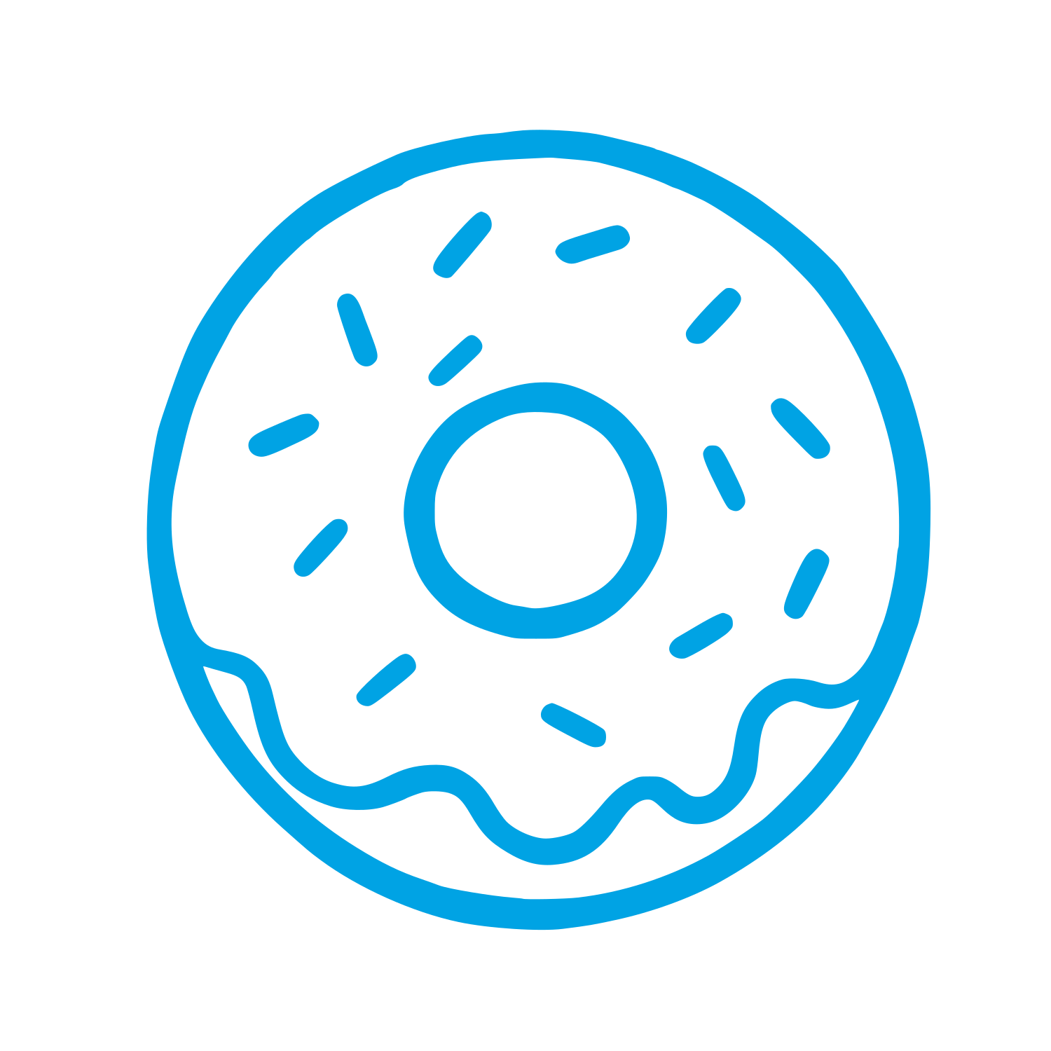 Donut with Sprinkles Logo #00a3e4