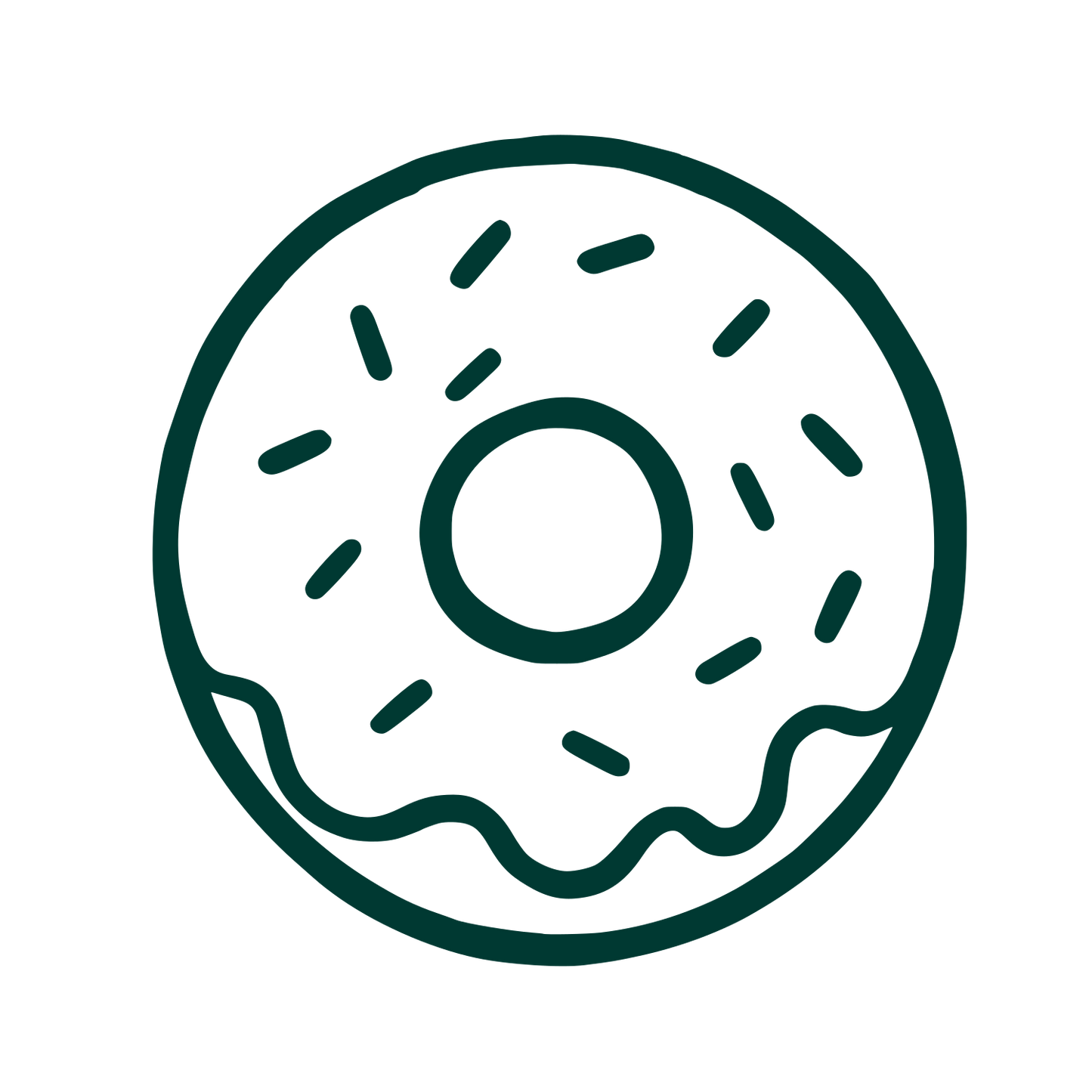 Donut with Sprinkles Logo #003932