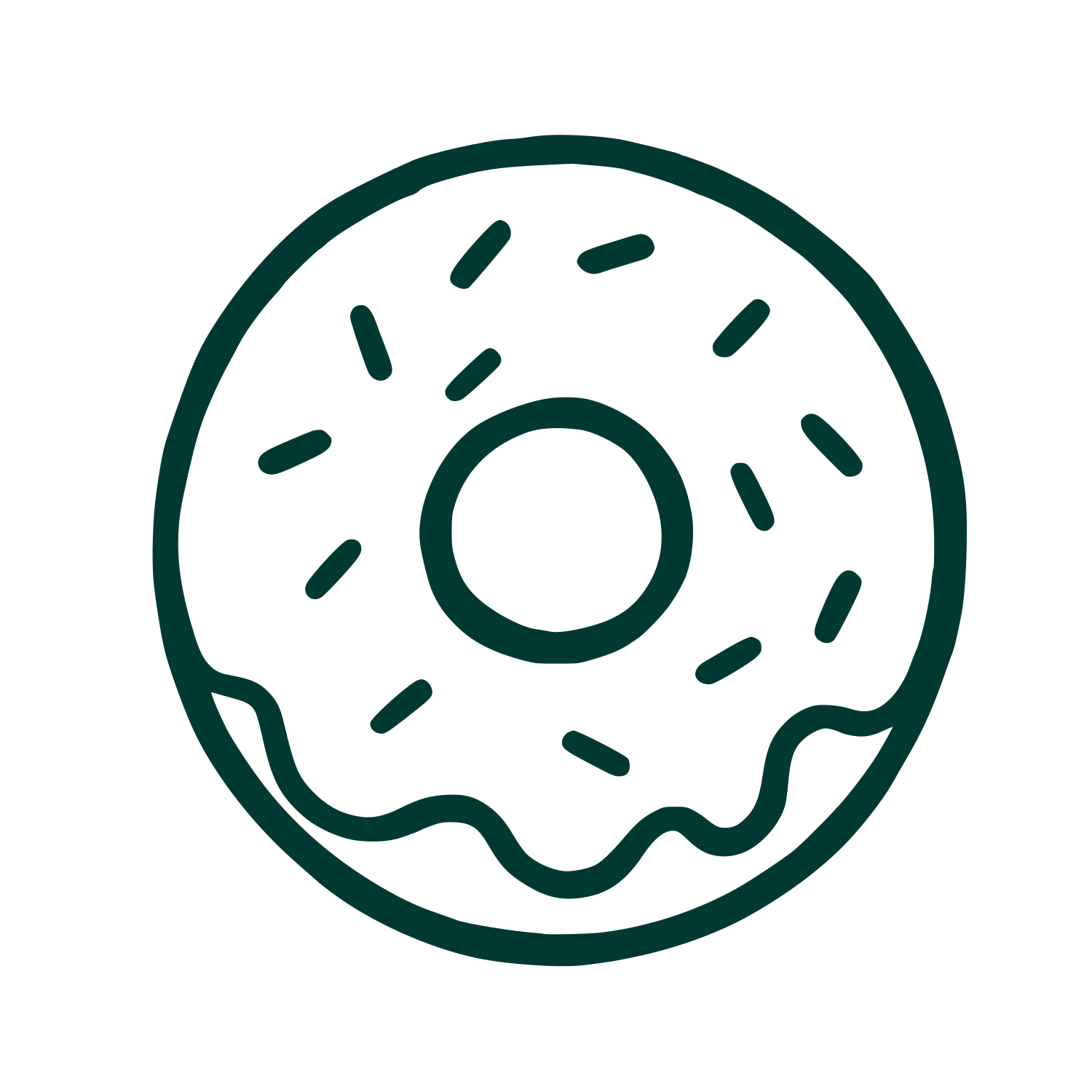 Donut with Sprinkles Logo #003932