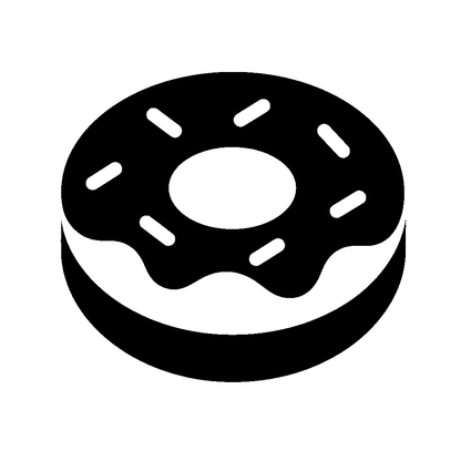 Glazed Donut with Sprinkles Logo