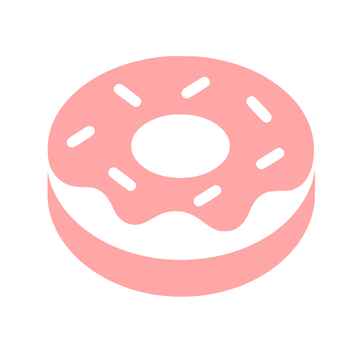 Glazed Donut with Sprinkles Logo #ffa6a6