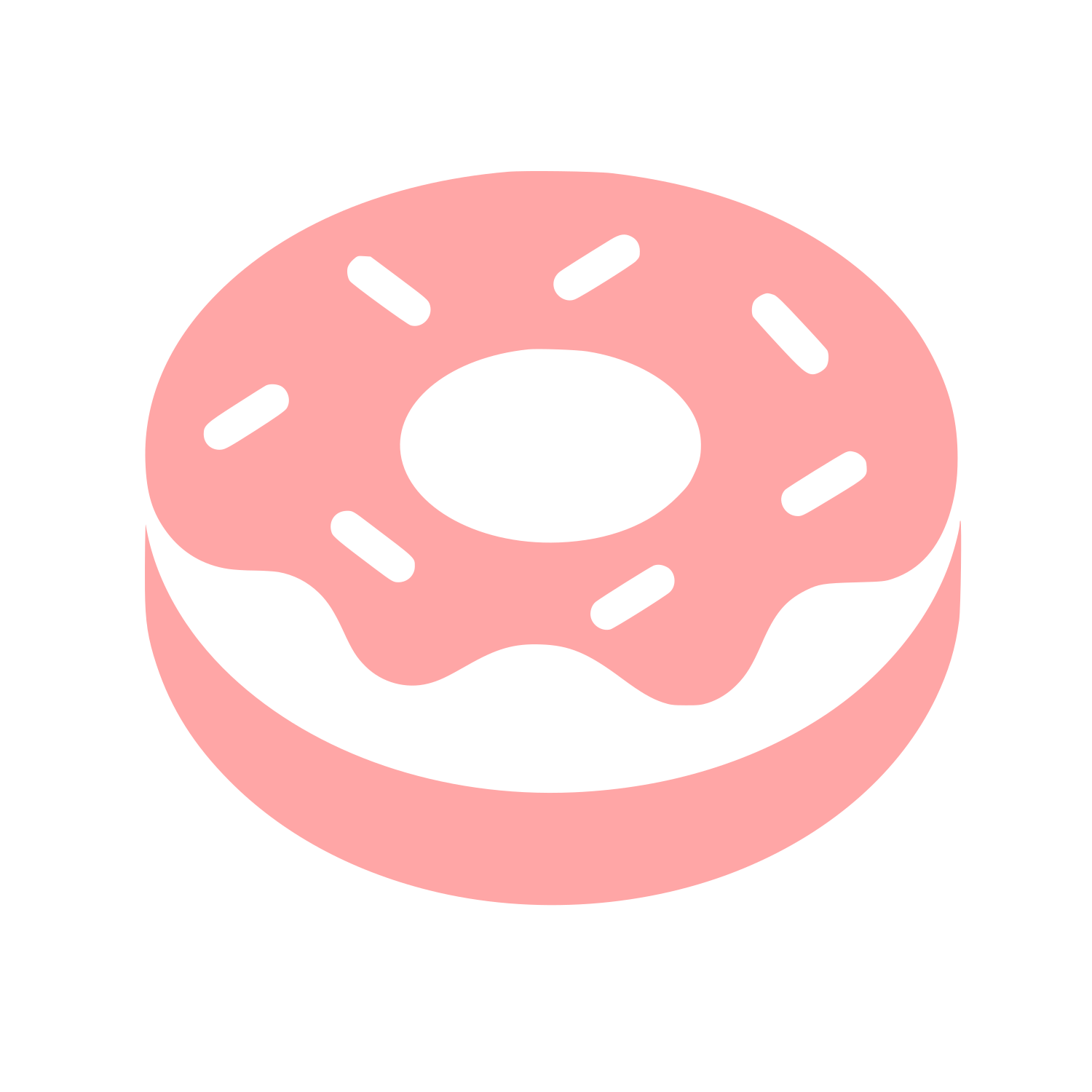 Glazed Donut with Sprinkles Logo #ffa6a6