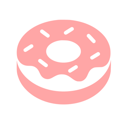 Glazed Donut with Sprinkles Logo #ffa6a6