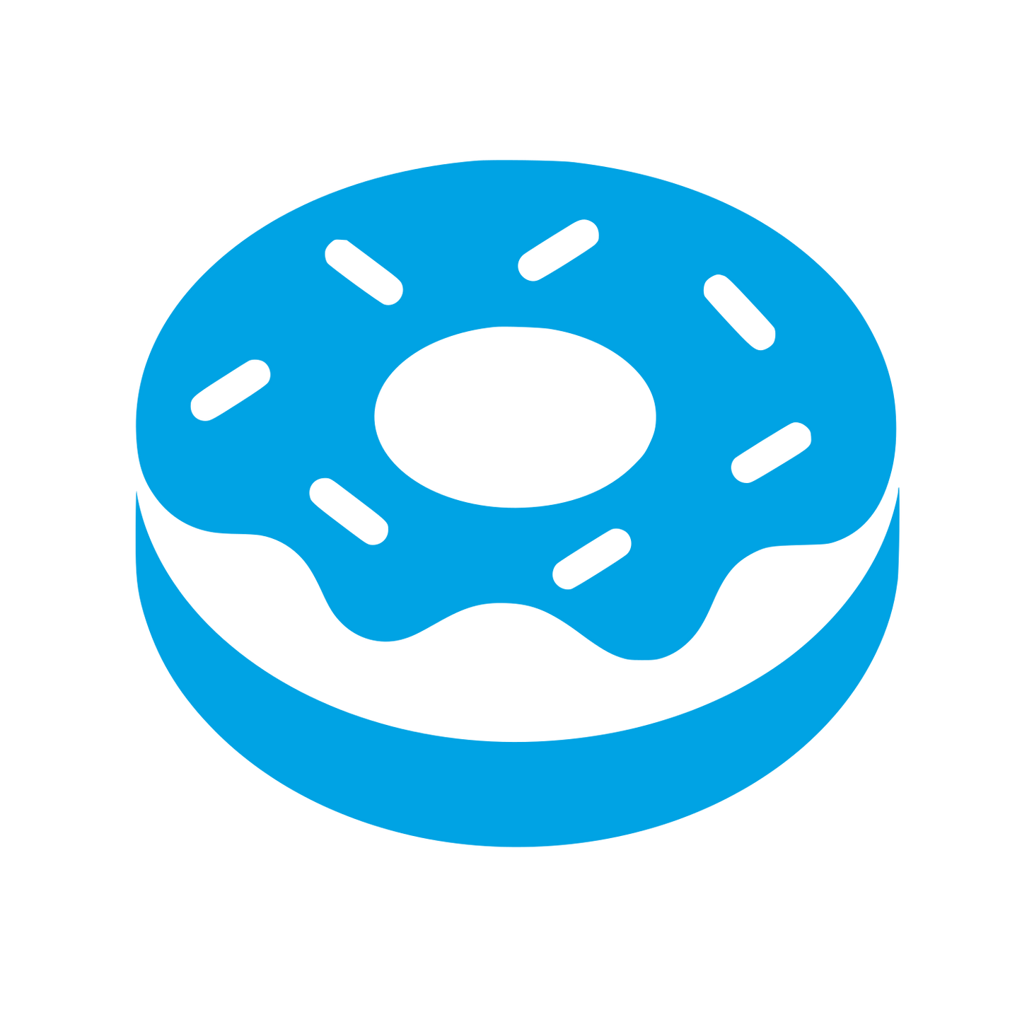 Glazed Donut with Sprinkles Logo #00a3e4