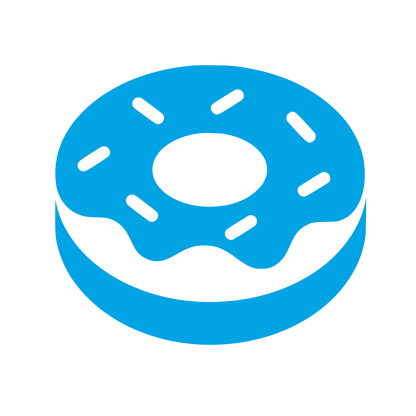 Glazed Donut with Sprinkles Logo #00a3e4