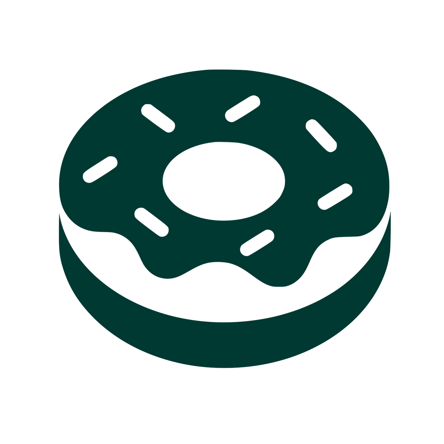Glazed Donut with Sprinkles Logo #003932