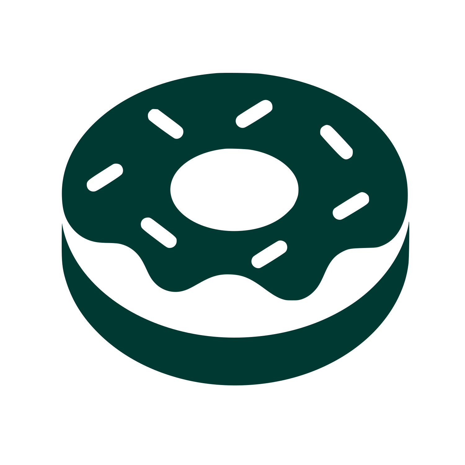 Glazed Donut with Sprinkles Logo #003932