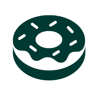 Glazed Donut with Sprinkles Logo #003932