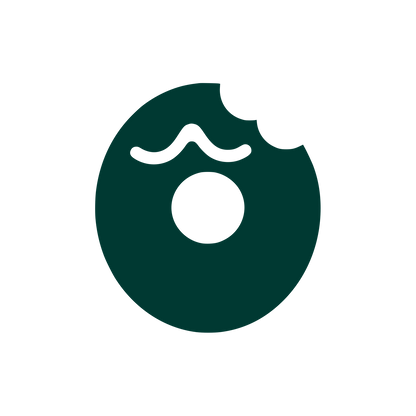 Bitten Donut with Frosting Logo #003932