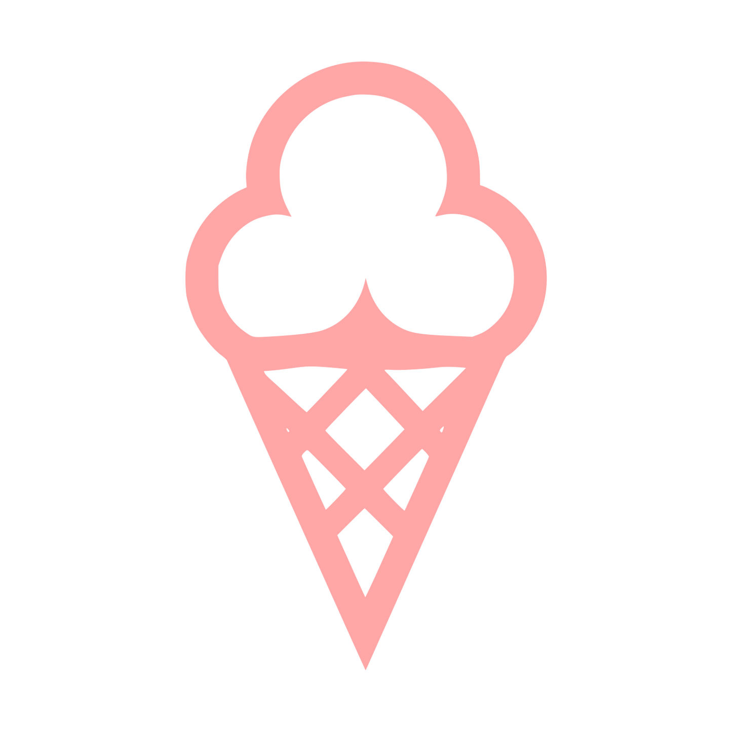 Ice Cream Cone Logo #ffa6a6