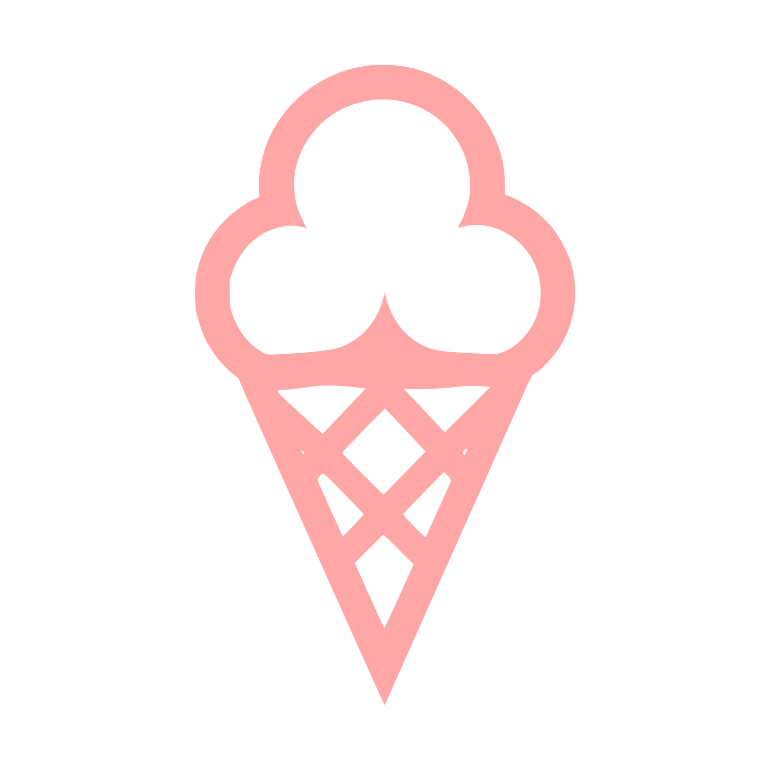 Ice Cream Cone Logo #ffa6a6