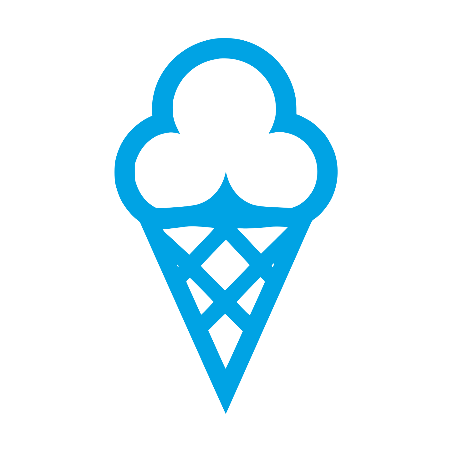 Ice Cream Cone Logo #00a3e4
