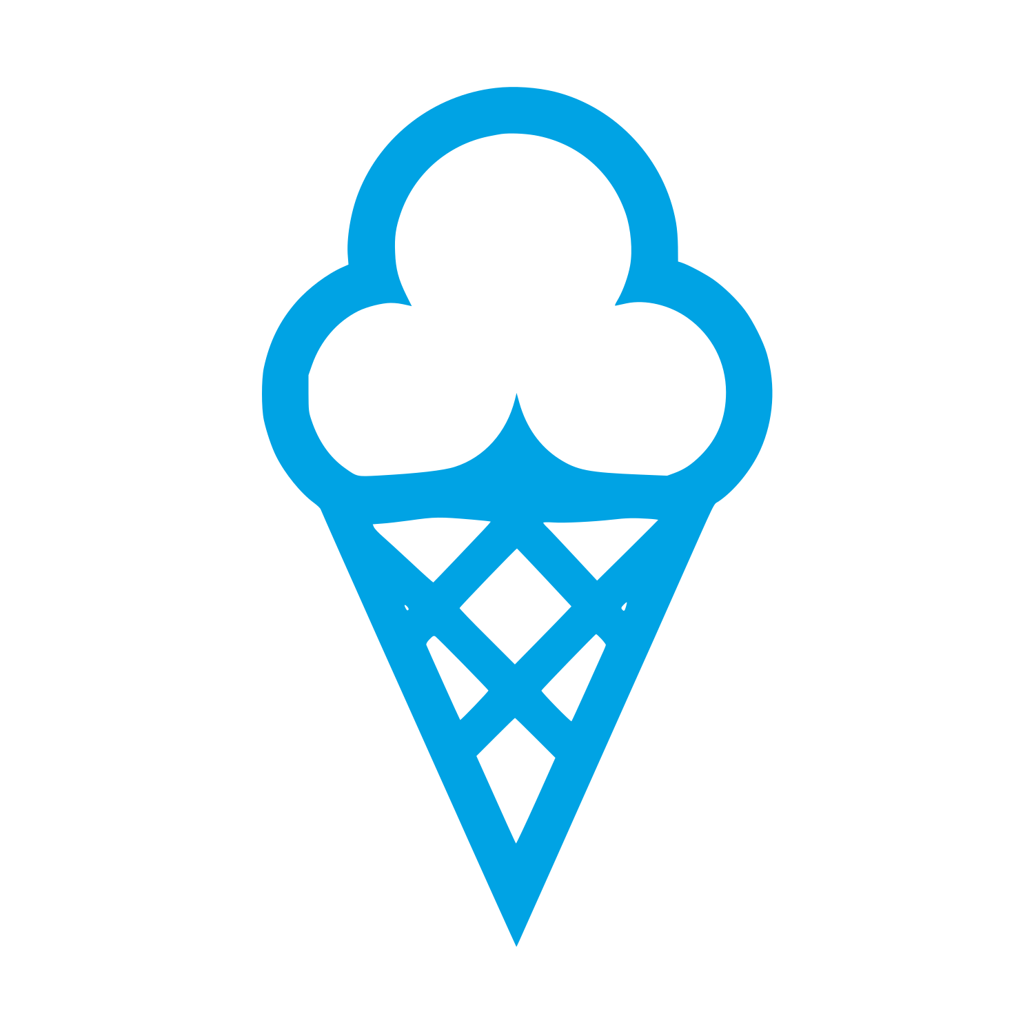 Ice Cream Cone Logo #00a3e4