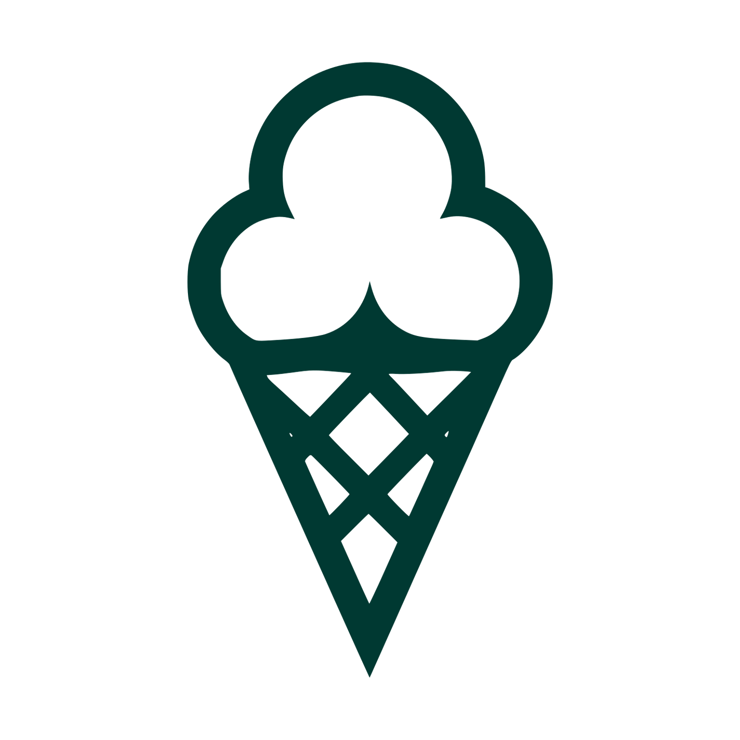Ice Cream Cone Logo #003932