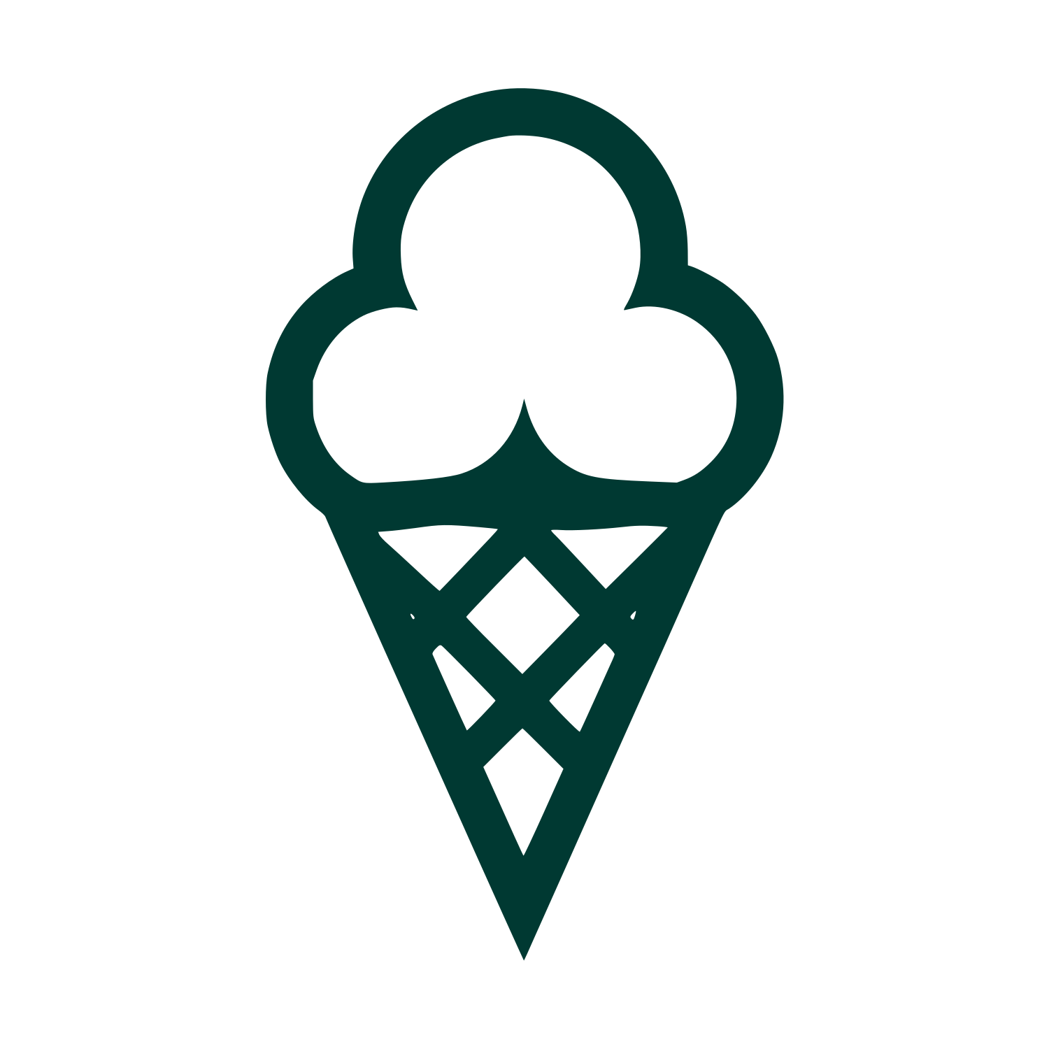 Ice Cream Cone Logo #003932