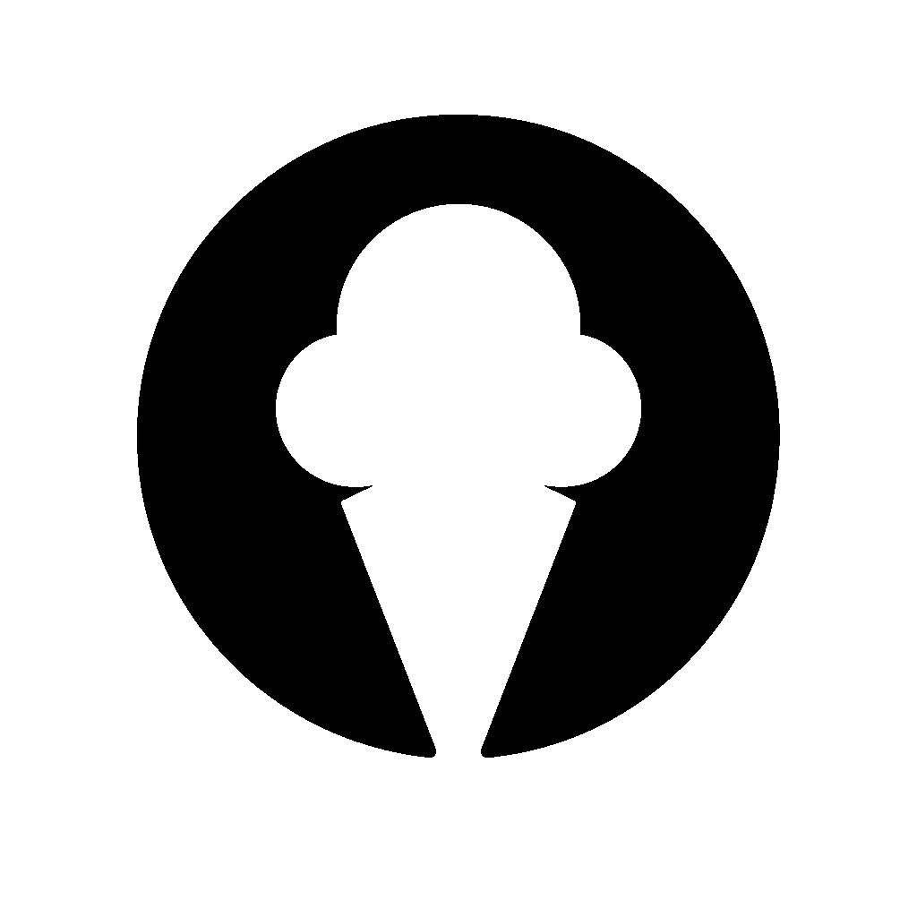 Ice Cream Cone Circle Logo