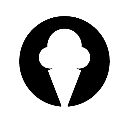 Ice Cream Cone Circle Logo