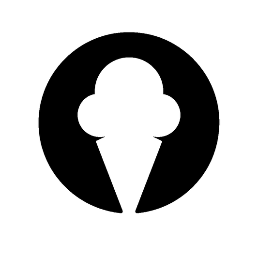 Ice Cream Cone Circle Logo