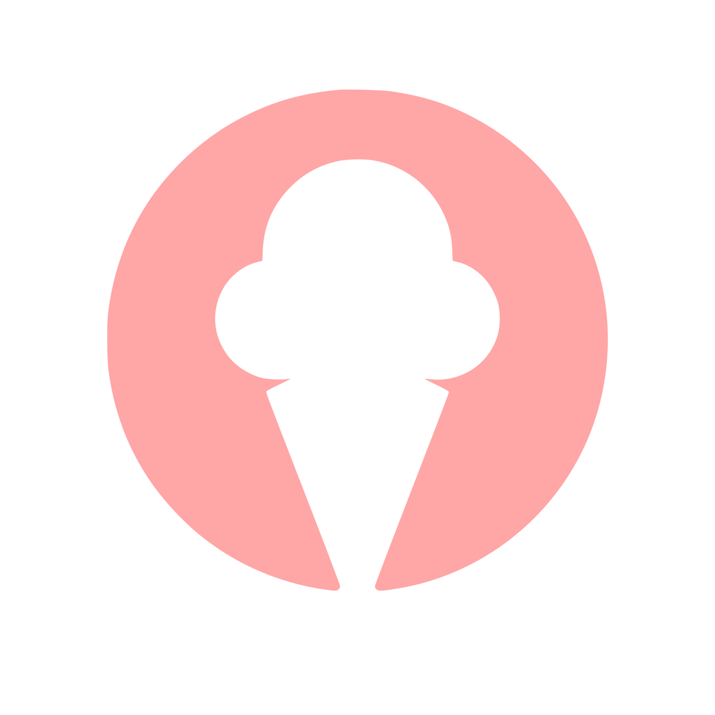 Ice Cream Cone Circle Logo #ffa6a6