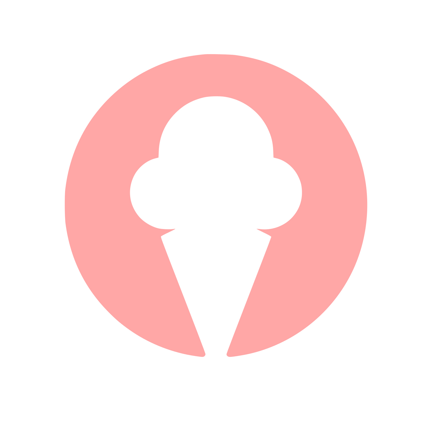 Ice Cream Cone Circle Logo #ffa6a6