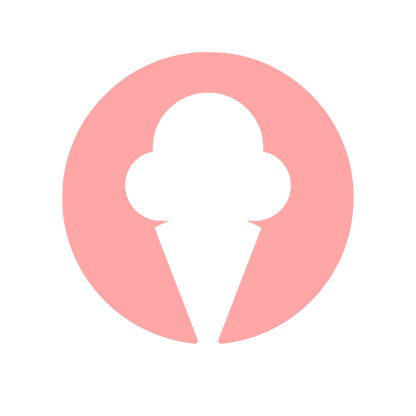 Ice Cream Cone Circle Logo #ffa6a6