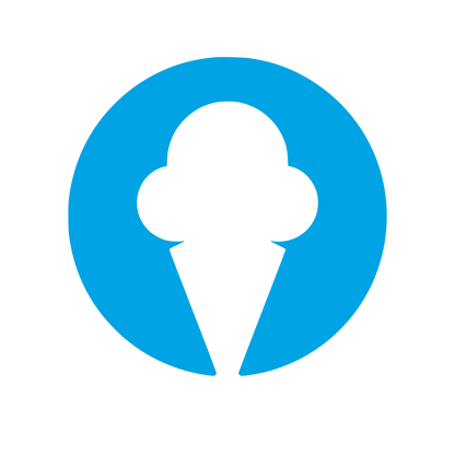 Ice Cream Cone Circle Logo #00a3e4