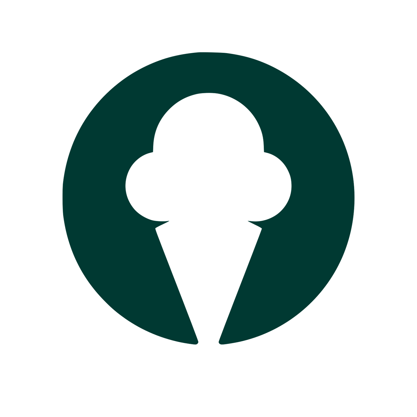 Ice Cream Cone Circle Logo #003932