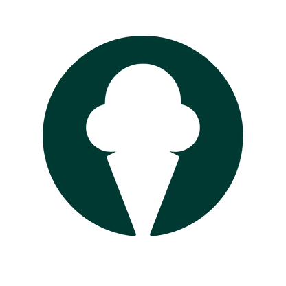 Ice Cream Cone Circle Logo #003932