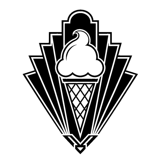 Art Deco Ice Cream Cone Logo