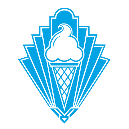 Art Deco Ice Cream Cone Logo #00a3e4