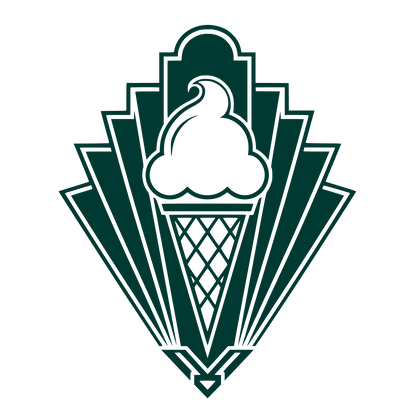 Art Deco Ice Cream Cone Logo #003932