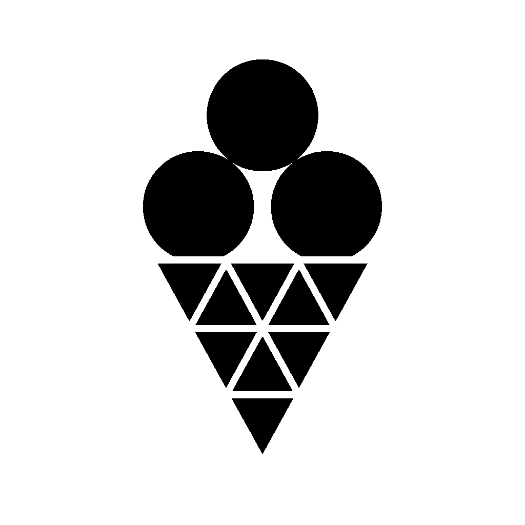 Geometric Ice Cream Cone Logo