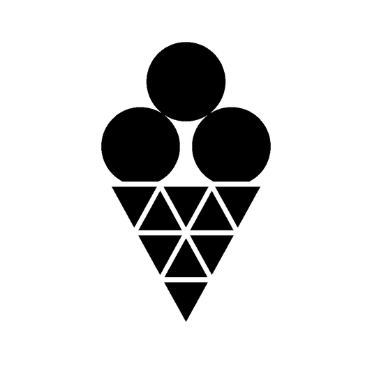 Geometric Ice Cream Cone Logo