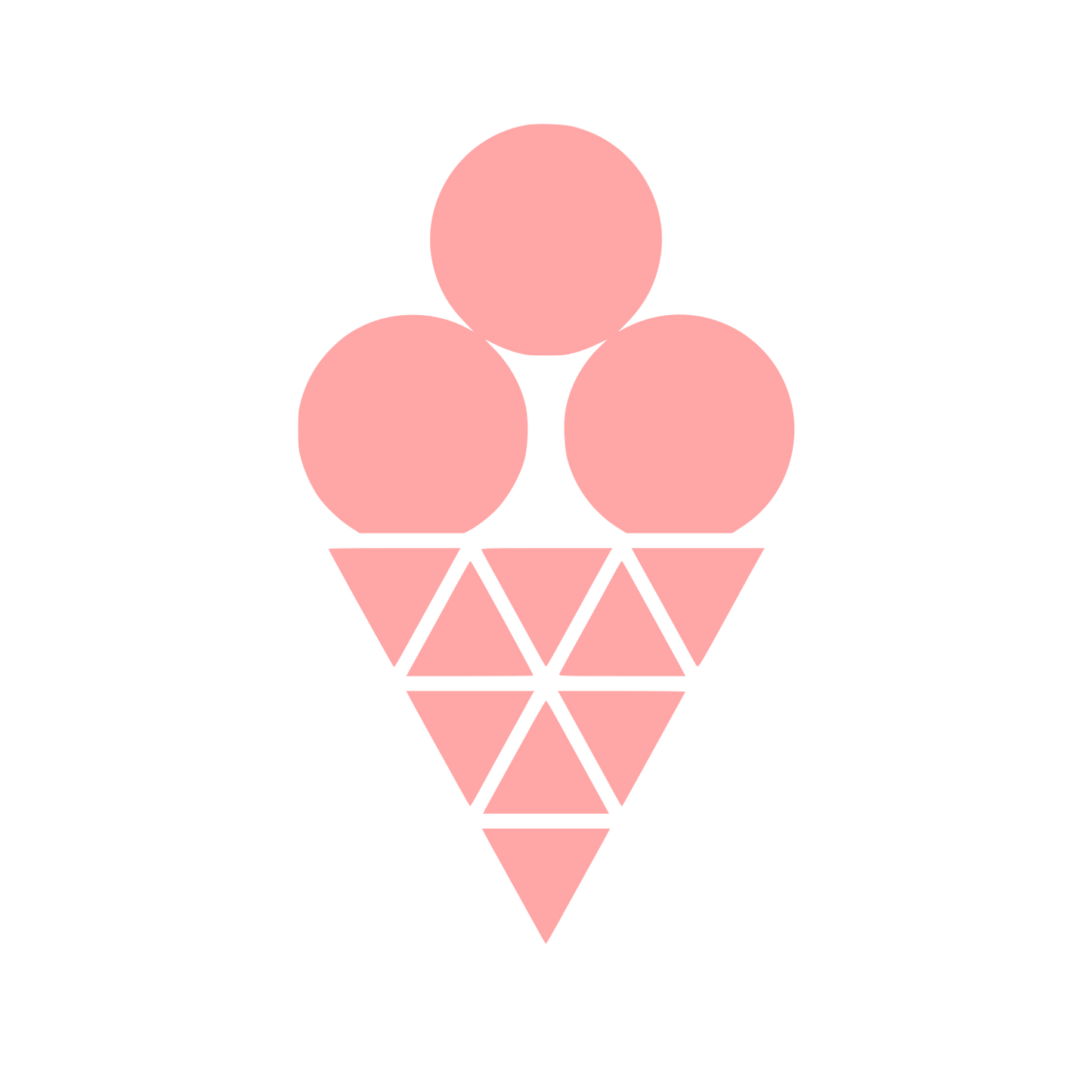 Geometric Ice Cream Cone Logo #ffa6a6