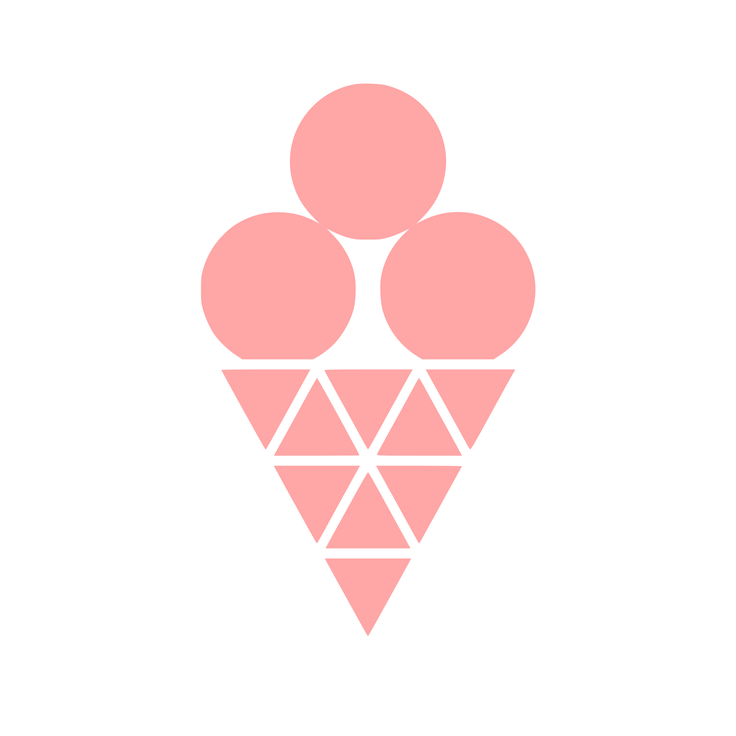 Geometric Ice Cream Cone Logo #ffa6a6