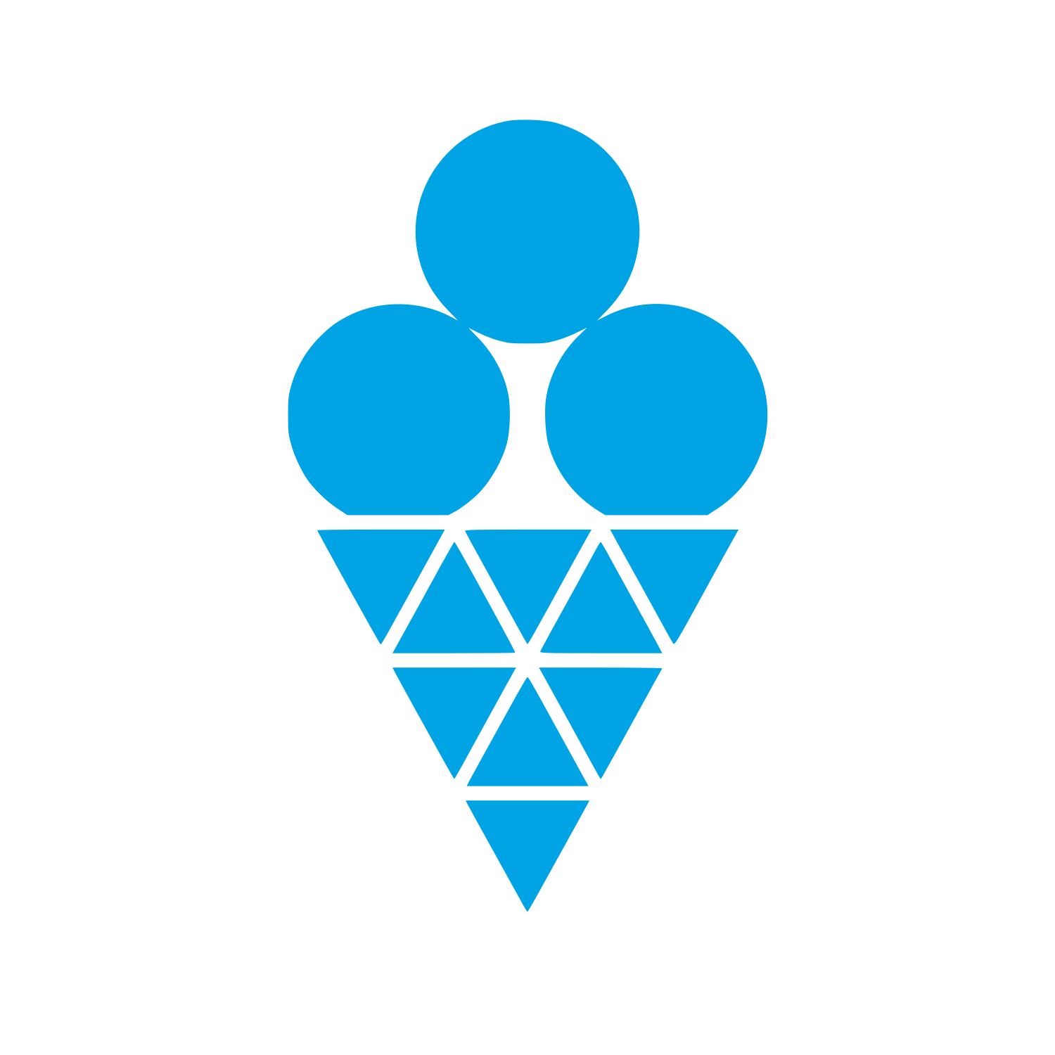Geometric Ice Cream Cone Logo #00a3e4