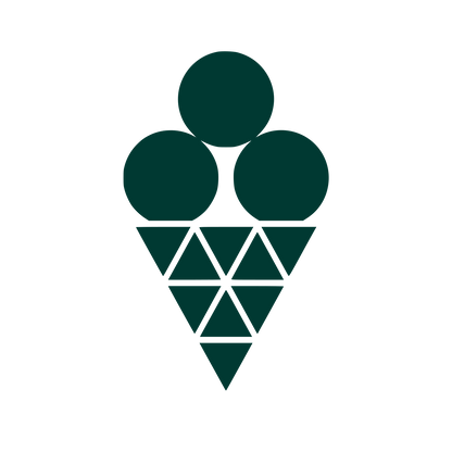Geometric Ice Cream Cone Logo #003932