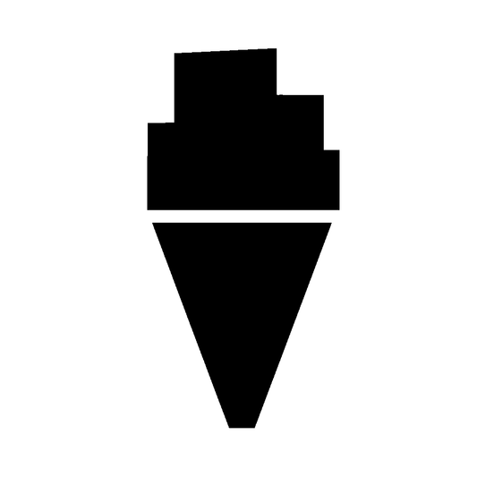 Stepped Ice Cream Cone Logo