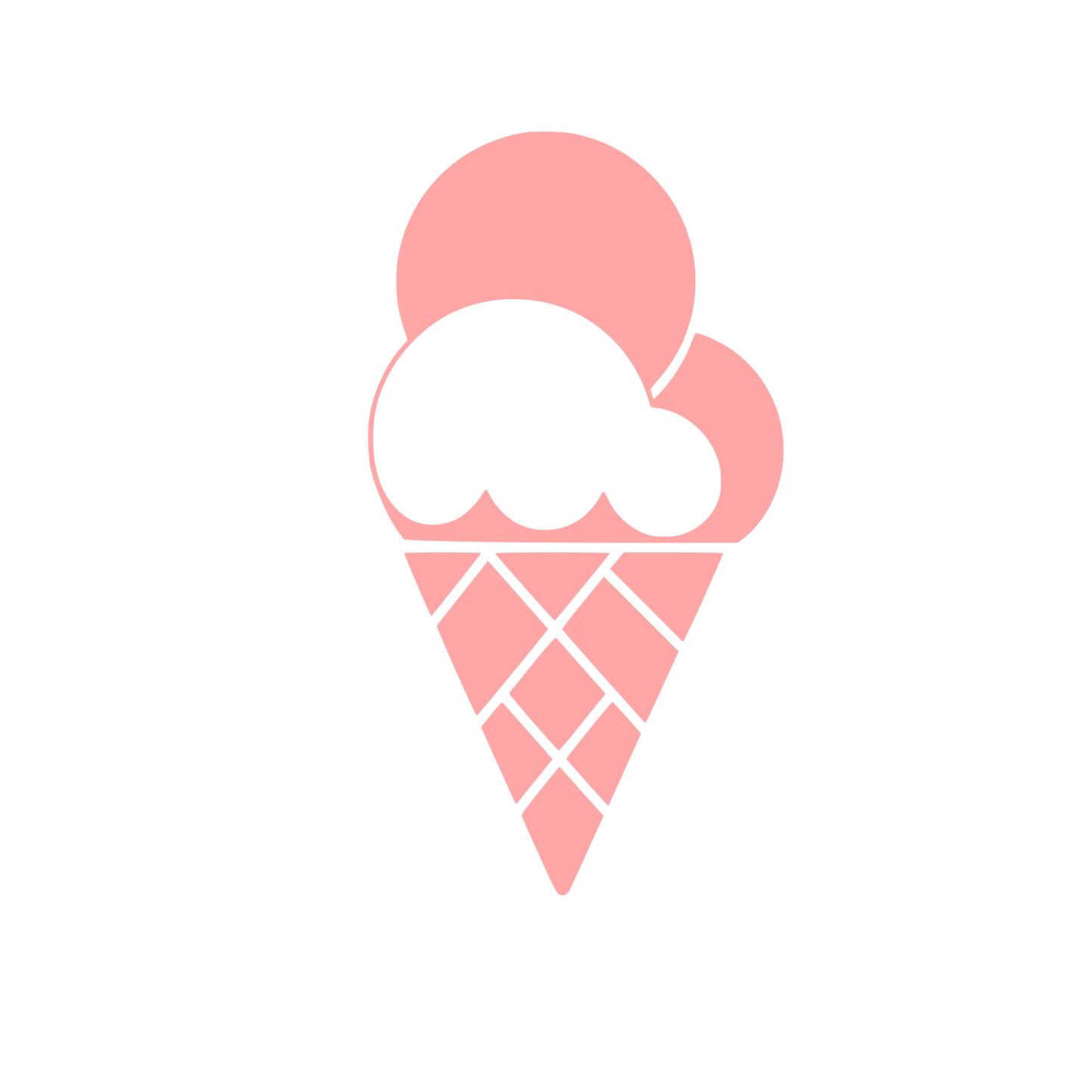 Triple Scoop Ice Cream Logo #ffa6a6
