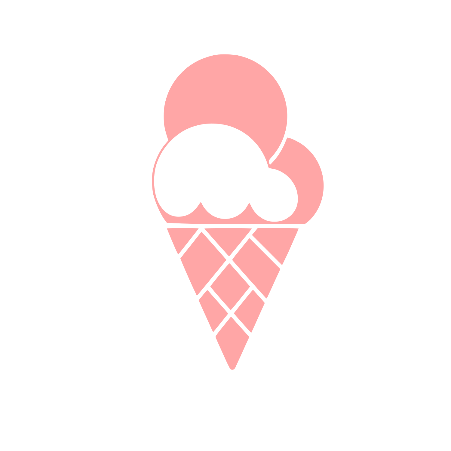 Triple Scoop Ice Cream Logo #ffa6a6