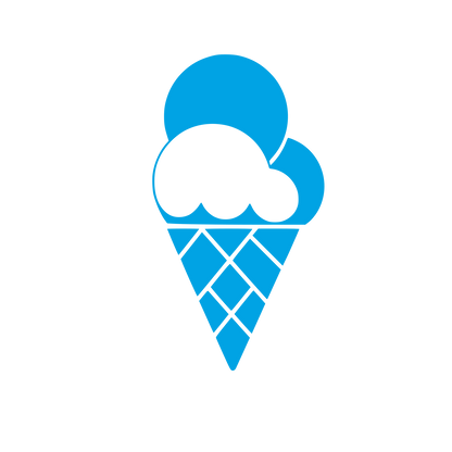 Triple Scoop Ice Cream Logo #00a3e4