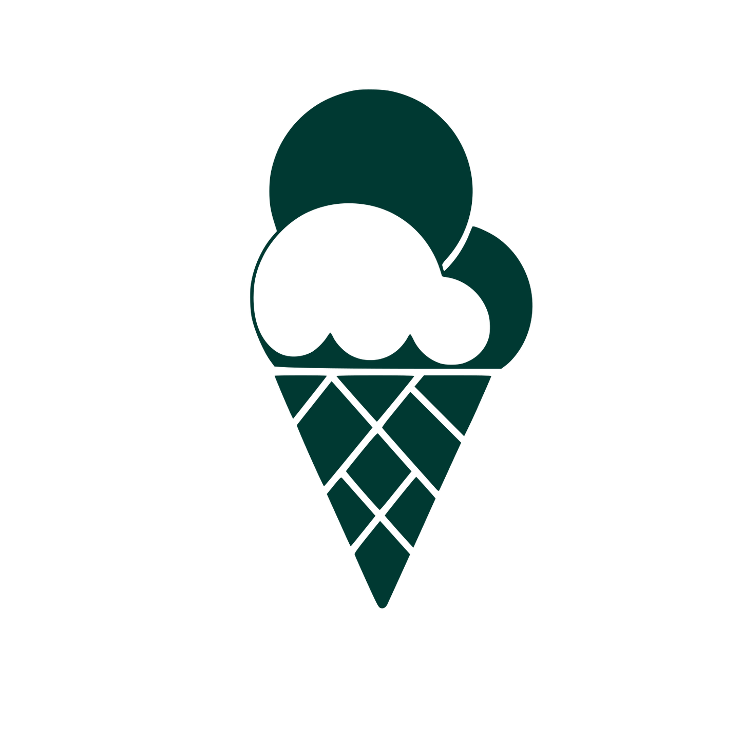 Triple Scoop Ice Cream Logo #003932