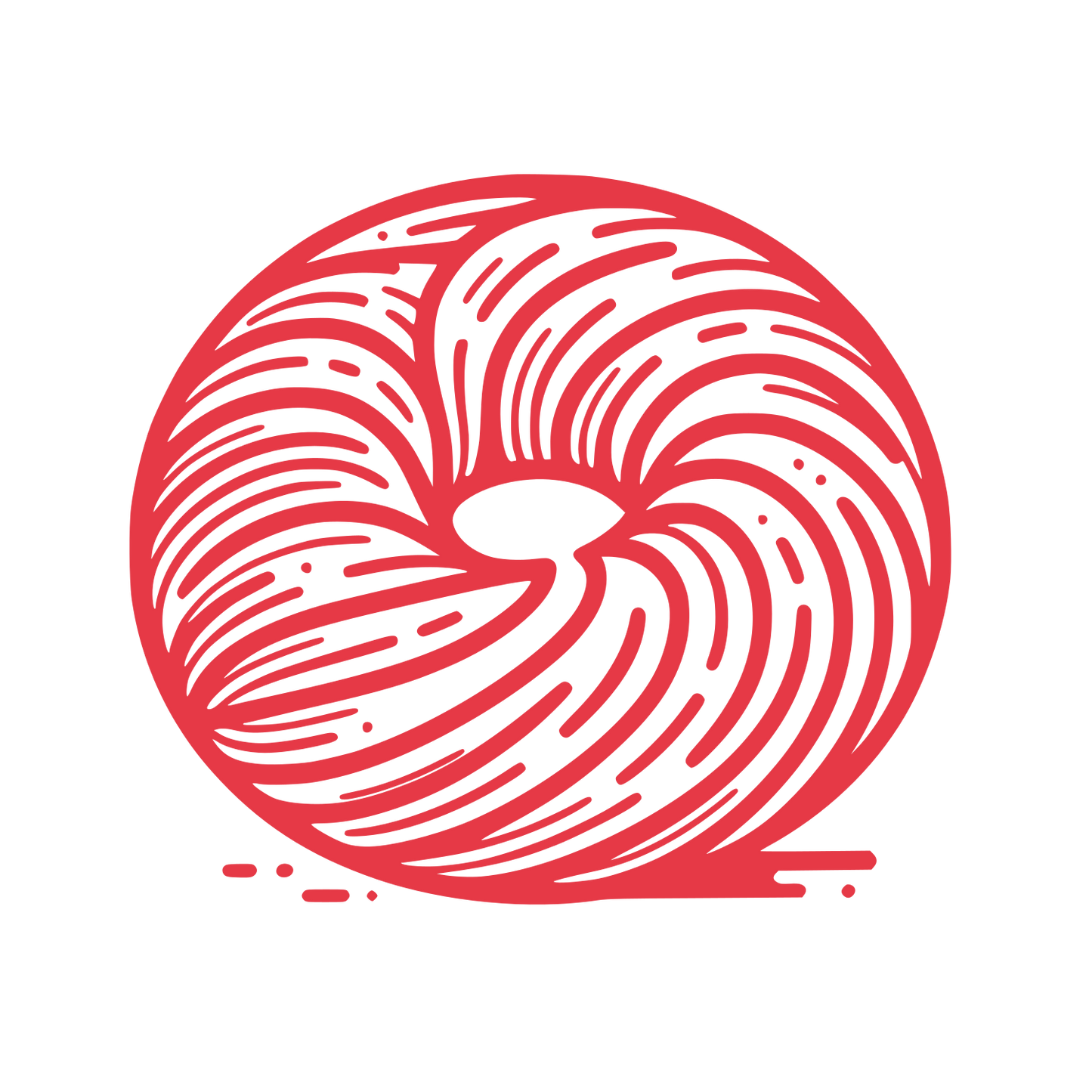 Line Donut Logo #E63946