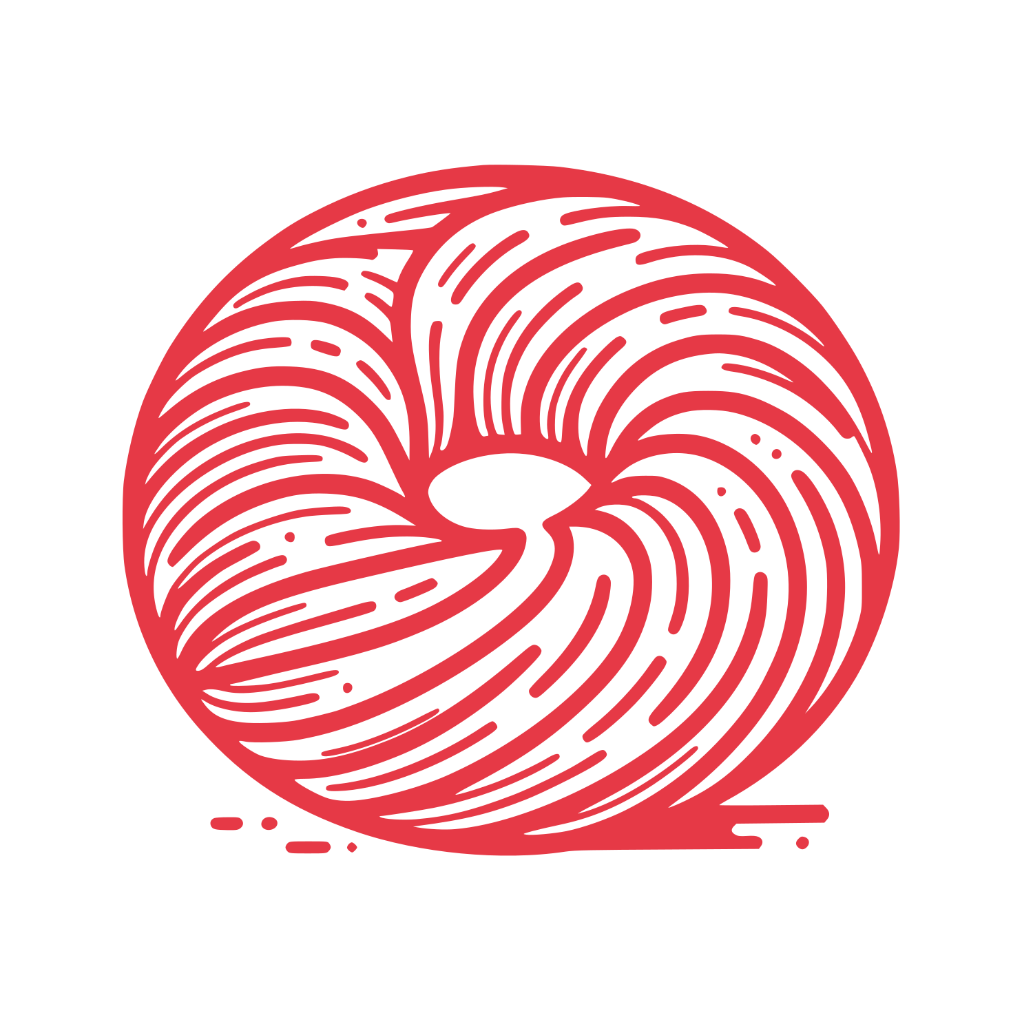 Line Donut Logo #E63946