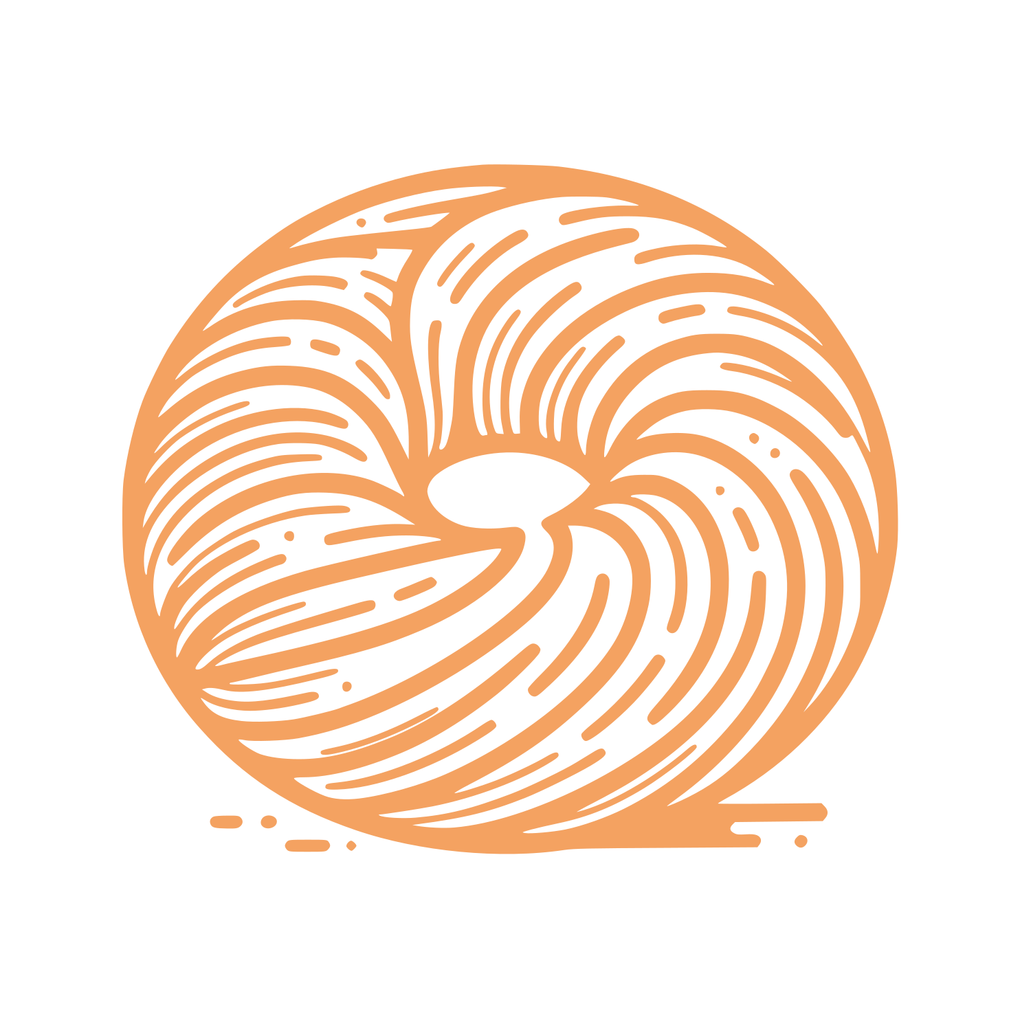 Line Donut Logo  #F4A261